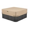 Jacuzzi takaró 2413x2413x508 mm időjárásálló vízálló védőhuzat szakadásálló kültéri pezsgőfürdőhöz, barna
