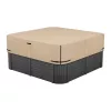 Jacuzzi takaró 2413x2413x508 mm időjárásálló vízálló védőhuzat szakadásálló kültéri pezsgőfürdőhöz, barna