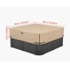 Jacuzzi takaró 2413x2413x508 mm időjárásálló vízálló védőhuzat szakadásálló kültéri pezsgőfürdőhöz, barna