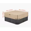 Jacuzzi takaró 2413x2413x508 mm időjárásálló vízálló védőhuzat szakadásálló kültéri pezsgőfürdőhöz, barna