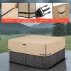 Jacuzzi takaró 2413x2413x508 mm időjárásálló vízálló védőhuzat szakadásálló kültéri pezsgőfürdőhöz, barna