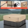 Jacuzzi takaró 2413x2413x508 mm időjárásálló vízálló védőhuzat szakadásálló kültéri pezsgőfürdőhöz, barna