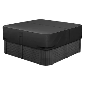   Jacuzzi tető 2285x2285x508 mm vízálló, időjárásálló pezsgőfürdő takaró, 600D Oxford anyag, fekete