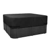 Jacuzzi tető 2285x2285x508 mm vízálló, időjárásálló pezsgőfürdő takaró, 600D Oxford anyag, fekete