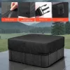 Jacuzzi tető 2285x2285x508 mm vízálló, időjárásálló pezsgőfürdő takaró, 600D Oxford anyag, fekete