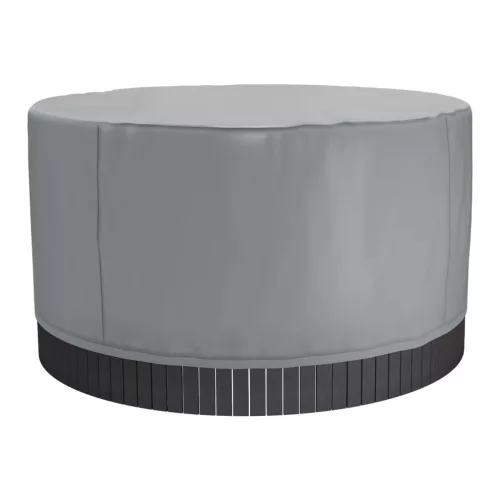 Jacuzzi tető 2000x2000x850 mm kerek vízálló időjárásálló pezsgőfürdő takaró, 420D Oxford anyag, szürke