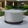 Jacuzzi tető 2000x2000x850 mm kerek vízálló időjárásálló pezsgőfürdő takaró, 420D Oxford anyag, szürke