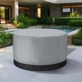   Jacuzzi tető 2000x2000x850 mm kerek vízálló időjárásálló pezsgőfürdő takaró, 420D Oxford anyag, szürke