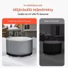 Jacuzzi tető 2000x2000x850 mm kerek vízálló időjárásálló pezsgőfürdő takaró, 420D Oxford anyag, szürke