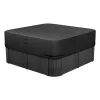 Jacuzzi takaró 2235x2235x508 mm időjárásálló vízálló védőhuzat szakadásálló kültéri pezsgőfürdőhöz, fekete