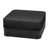 Jacuzzi takaró 2235x2235x508 mm időjárásálló vízálló védőhuzat szakadásálló kültéri pezsgőfürdőhöz, fekete