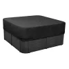 Jacuzzi takaró 2235x2235x508 mm időjárásálló vízálló védőhuzat szakadásálló kültéri pezsgőfürdőhöz, fekete