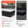 Jacuzzi takaró 2235x2235x508 mm időjárásálló vízálló védőhuzat szakadásálló kültéri pezsgőfürdőhöz, fekete