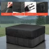 Jacuzzi takaró 2235x2235x508 mm időjárásálló vízálló védőhuzat szakadásálló kültéri pezsgőfürdőhöz, fekete