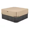 Jacuzzi takaró 2160x2160x508 mm időjárásálló vízálló védőhuzat, szakadásálló kültéri pezsgőfürdőhöz, barna