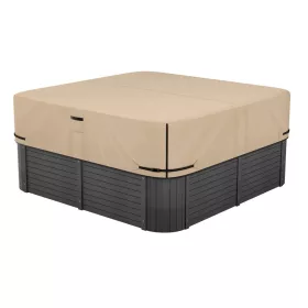   Jacuzzi takaró 2160x2160x508 mm időjárásálló vízálló védőhuzat, szakadásálló kültéri pezsgőfürdőhöz, barna