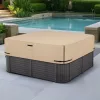 Jacuzzi takaró 2160x2160x508 mm időjárásálló vízálló védőhuzat, szakadásálló kültéri pezsgőfürdőhöz, barna