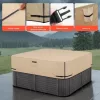 Jacuzzi takaró 2160x2160x508 mm időjárásálló vízálló védőhuzat, szakadásálló kültéri pezsgőfürdőhöz, barna