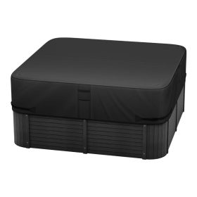   Jacuzzi tető 2413x2413x508 mm vízálló, időjárásálló védőhuzat pezsgőfürdő takaró, 600D Oxford anyag, fekete