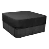 Jacuzzi tető 2413x2413x508 mm vízálló, időjárásálló védőhuzat pezsgőfürdő takaró, 600D Oxford anyag, fekete