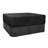 Jacuzzi tető 2413x2413x508 mm vízálló, időjárásálló védőhuzat pezsgőfürdő takaró, 600D Oxford anyag, fekete