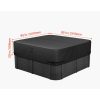 Jacuzzi tető 2413x2413x508 mm vízálló, időjárásálló védőhuzat pezsgőfürdő takaró, 600D Oxford anyag, fekete