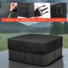 Jacuzzi tető 2413x2413x508 mm vízálló, időjárásálló védőhuzat pezsgőfürdő takaró, 600D Oxford anyag, fekete