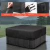 Jacuzzi tető 2413x2413x508 mm vízálló, időjárásálló védőhuzat pezsgőfürdő takaró, 600D Oxford anyag, fekete