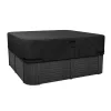 Jacuzzi takaró 2160x2160x508 mm időjárásálló, vízálló pezsgőfürdő-takaró, védőhuzat fekete