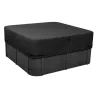 Jacuzzi takaró 2160x2160x508 mm időjárásálló, vízálló pezsgőfürdő-takaró, védőhuzat fekete