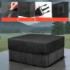 Jacuzzi takaró 2160x2160x508 mm időjárásálló, vízálló pezsgőfürdő-takaró, védőhuzat fekete