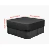 Jacuzzi tető 2362x2362x508 mm vízálló, időjárásálló pezsgőfürdő takaró, 600D Oxford anyag, fekete