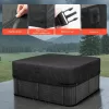 Jacuzzi tető 2362x2362x508 mm vízálló, időjárásálló pezsgőfürdő takaró, 600D Oxford anyag, fekete