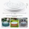 Felfújható jacuzzi tető 164,5 cm kerek takaró, hőszigetelt pezsgőfürdő tető, időjárásálló és vízálló fehér