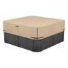 Jacuzzi takaró 2285x2285x508 mm időjárásálló és vízálló védőhuzat, szakadásálló, kültéri pezsgőfürdőhöz, barna