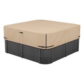  Jacuzzi takaró 2285x2285x508 mm időjárásálló és vízálló védőhuzat, szakadásálló, kültéri pezsgőfürdőhöz, barna