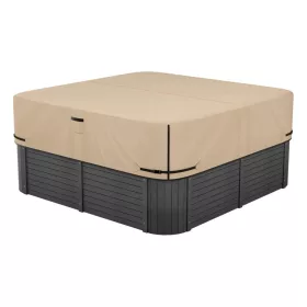   Jacuzzi takaró 2285x2285x508 mm időjárásálló és vízálló védőhuzat, szakadásálló, kültéri pezsgőfürdőhöz, barna