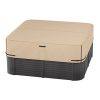 Jacuzzi takaró 2285x2285x508 mm időjárásálló és vízálló védőhuzat, szakadásálló, kültéri pezsgőfürdőhöz, barna