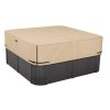 Jacuzzi takaró 2285x2285x508 mm időjárásálló és vízálló védőhuzat, szakadásálló, kültéri pezsgőfürdőhöz, barna