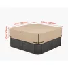 Jacuzzi takaró 2285x2285x508 mm időjárásálló és vízálló védőhuzat, szakadásálló, kültéri pezsgőfürdőhöz, barna