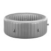 Felfújható jacuzzi 2-4 fő részére 180x66 cm, kerek hordozható 110 fúvókával, szűrővel PVC kültéri jakuzzi, szürke