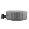 Felfújható jacuzzi 2-4 fő részére 180x66 cm, kerek hordozható 110 fúvókával, szűrővel PVC kültéri jakuzzi, szürke