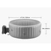 Felfújható jacuzzi 2-4 fő részére 180x66 cm, kerek hordozható 110 fúvókával, szűrővel PVC kültéri jakuzzi, szürke