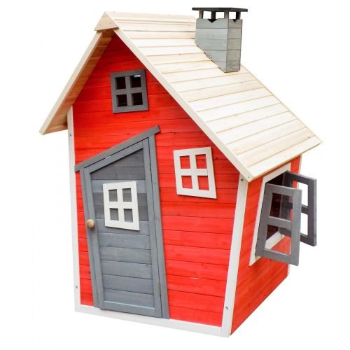 Playhouse children's house garden house for children 1.5 meters high made of real wood 102x120x154 cm