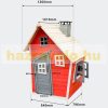 Playhouse children's house garden house for children 1.5 meters high made of real wood 102x120x154 cm