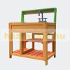 Outdoor toy kitchen for children, made of wood