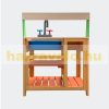 Outdoor toy kitchen for children, made of wood