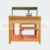 Outdoor toy kitchen for children, made of wood