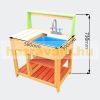 Outdoor toy kitchen for children, made of wood