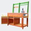 Children's outdoor kitchen made of wood, kitchen with outdoor sink